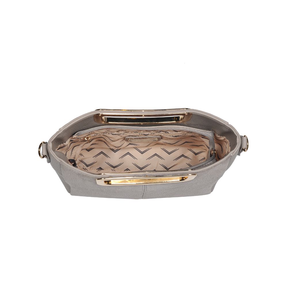 Woman wearing Grey Moda Luxe Brielle Crossbody 842017123019 View 9 | Grey