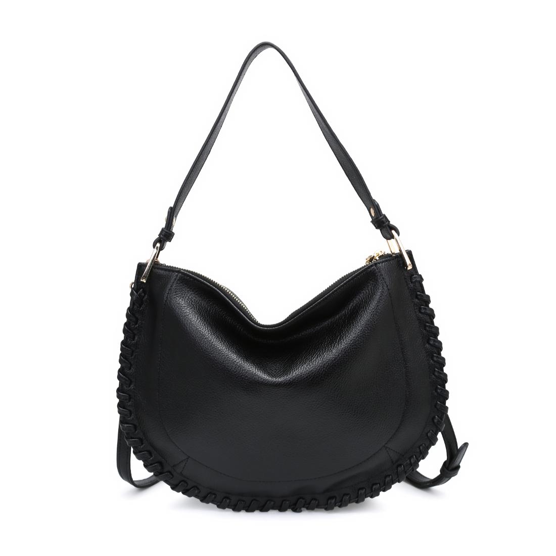 Woman wearing Black Moda Luxe Lita Hobo 842017141068 View 7 | Black