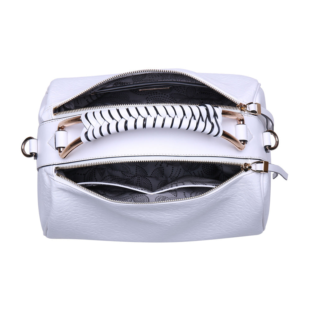 Product Image of Moda Luxe Petra Satchel 842017114222 View 4 | White