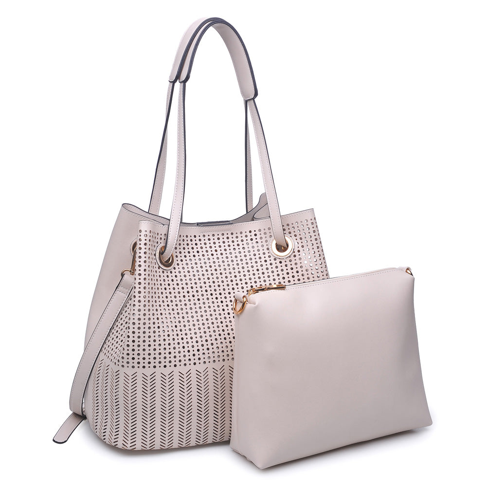 Product Image of Moda Luxe Clara Tote 842017111856 View 5 | Cream