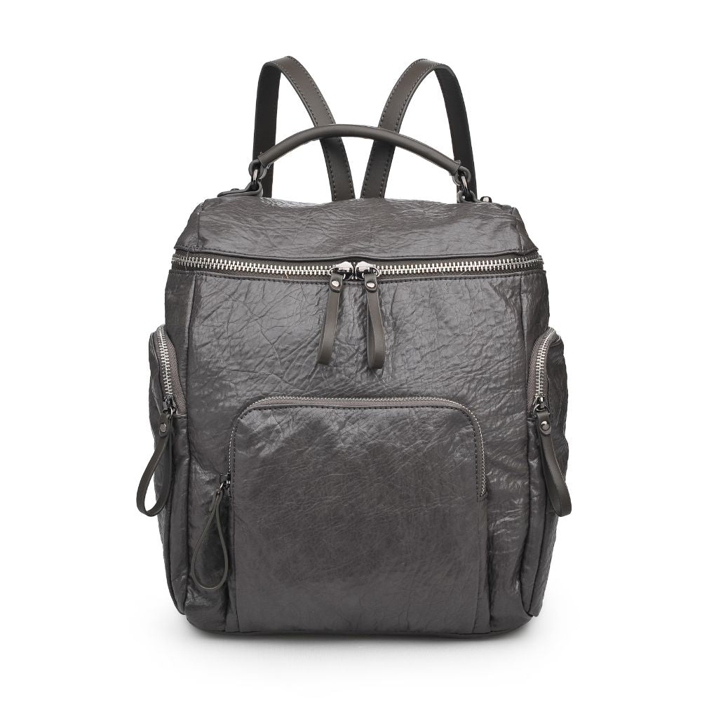 Product Image of Moda Luxe Sahara Backpack 842017122999 View 1 | Gunmetal