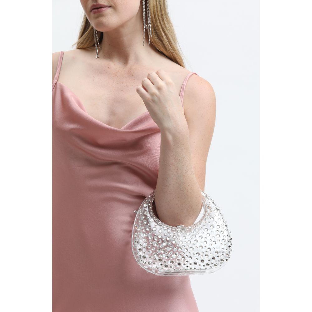 Woman wearing Clear Sol and Selene Vianca Evening Bag 842017133964 View 1 | Clear