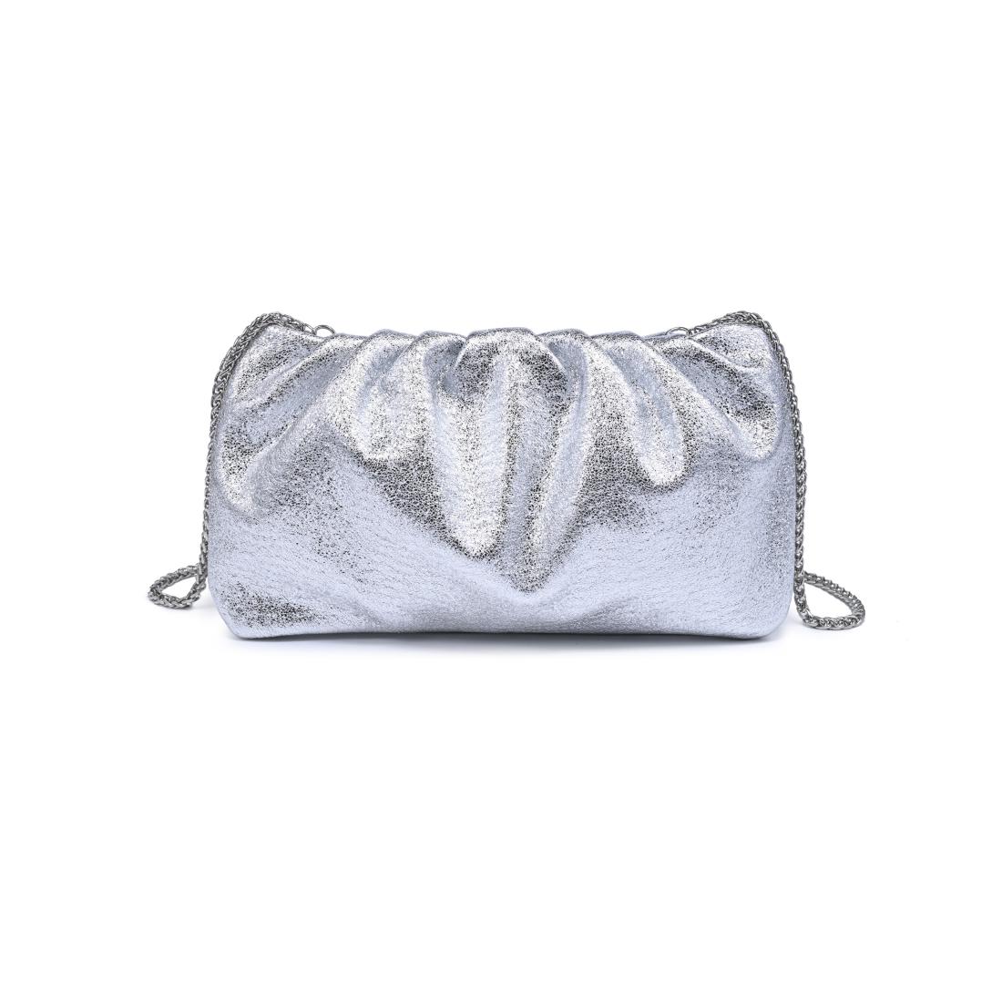 Product Image of Moda Luxe Fancy Clutch 842017141341 View 3 | Silver