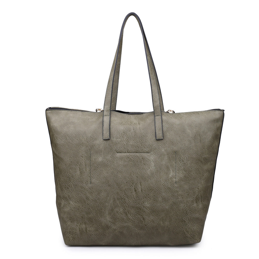 Product Image of Moda Luxe South Hampton Pebble Tote 842017117384 View 3 | Olive