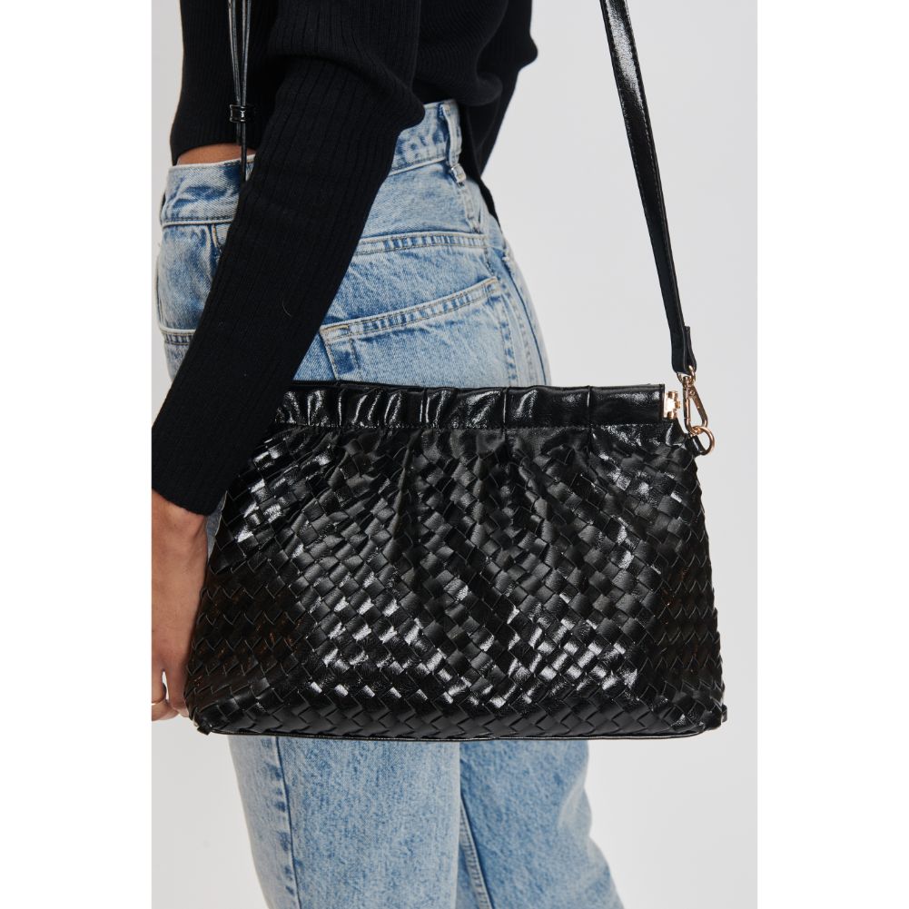 Woman wearing Black Moda Luxe Katana Crossbody 842017132547 View 4 | Black