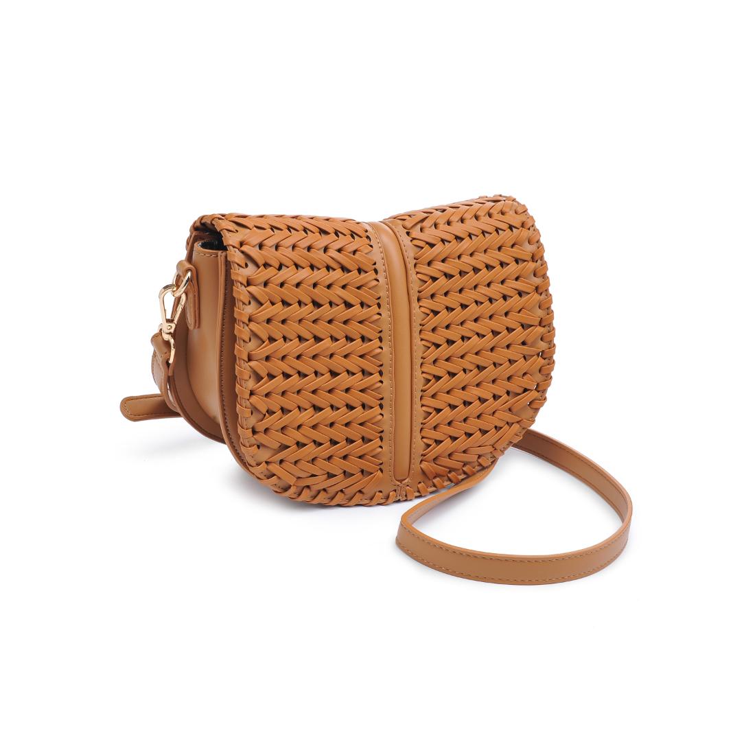 Woman wearing Tan Moda Luxe Cecillia Crossbody 842017137702 View 6 | Tan
