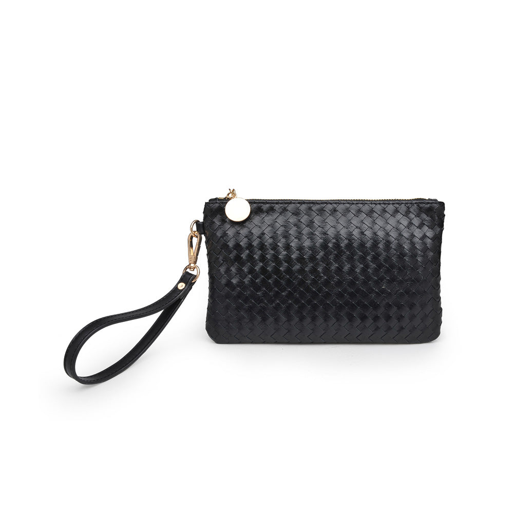 Product Image of Moda Luxe Olivia Woven Wristlet 842017117988 View 1 | Black