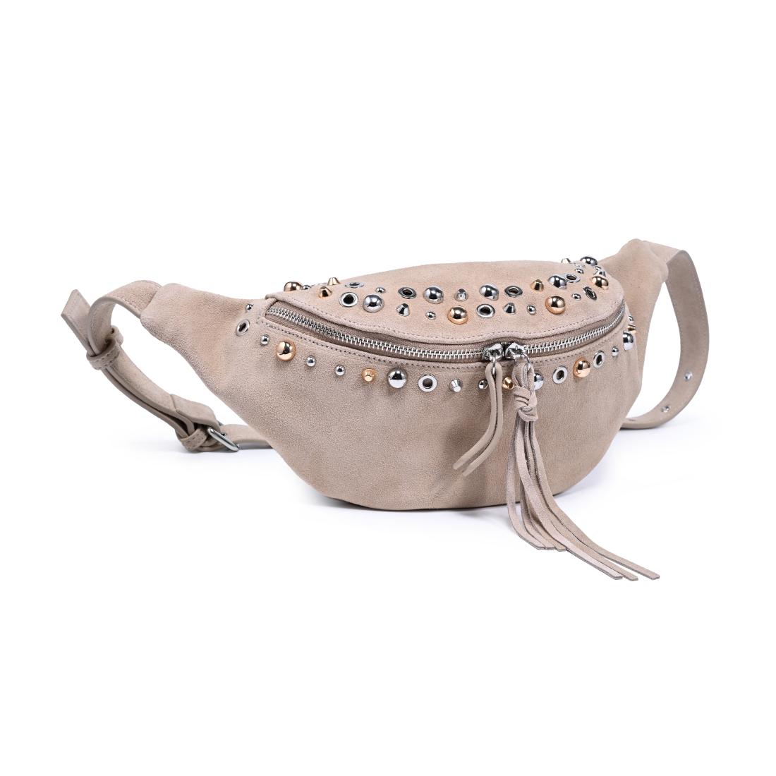 Woman wearing Natural Moda Luxe Star Belt Bag 842017140627 View 6 | Natural
