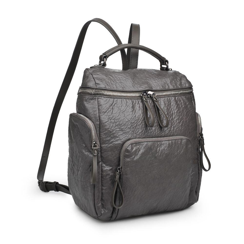 Product Image of Moda Luxe Sahara Backpack 842017122999 View 2 | Gunmetal