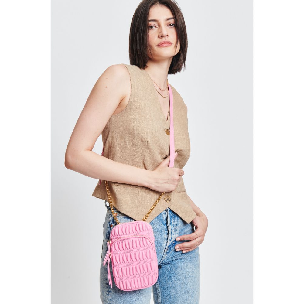 Woman wearing Bubblegum Sol and Selene Chantal Crossbody 842017131472 View 2 | Bubblegum