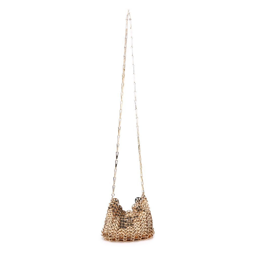 Woman wearing Gold Moda Luxe Gwen Evening Bag 842017133407 View 7 | Gold