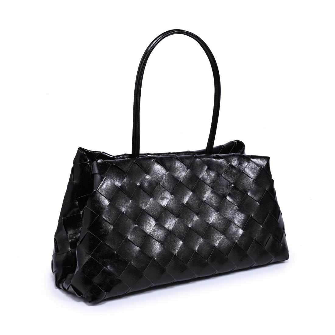 Woman wearing Black Moda Luxe Elsy Satchel 842017140931 View 6 | Black