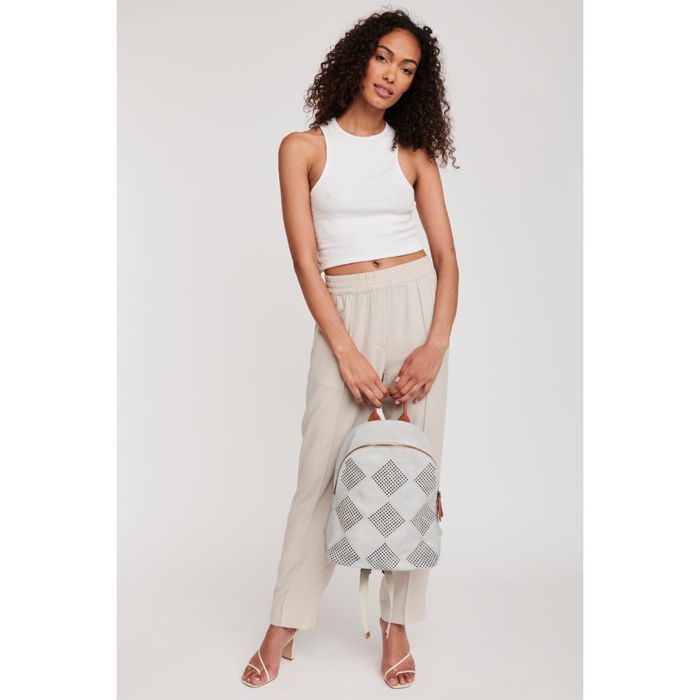Woman wearing Grey Moda Luxe Paris Backpack 842017111948 View 3 | Grey