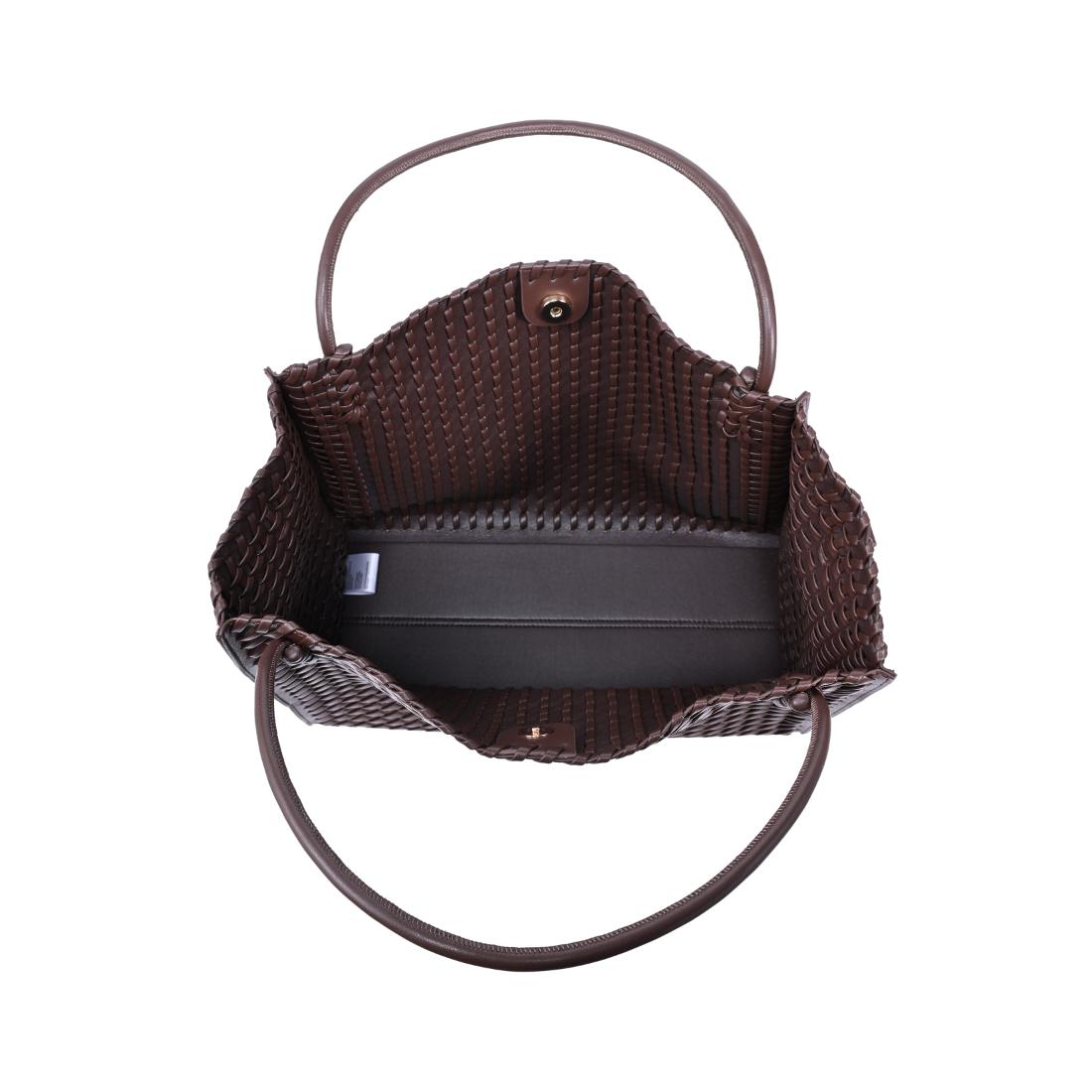 Woman wearing Chocolate Moda Luxe Jackie Tote 842017140825 View 9 | Chocolate