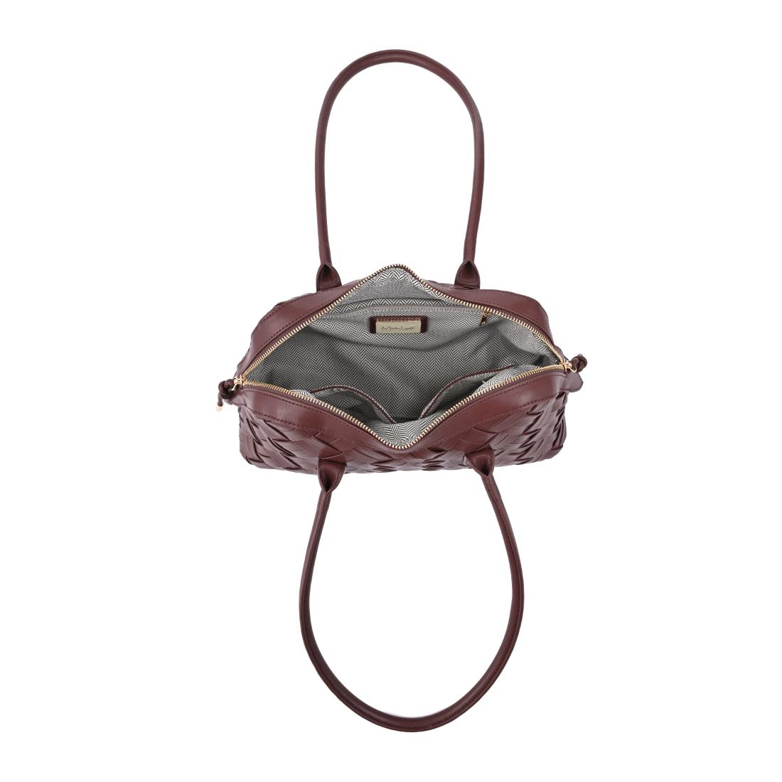 Woman wearing Chocolate Moda Luxe Lotus Shoulder Bag 842017140795 View 9 | Chocolate