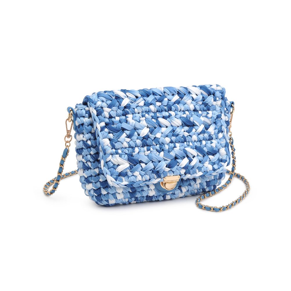 Woman wearing Denim Multi Moda Luxe Annalise Crossbody 842017132271 View 6 | Denim Multi