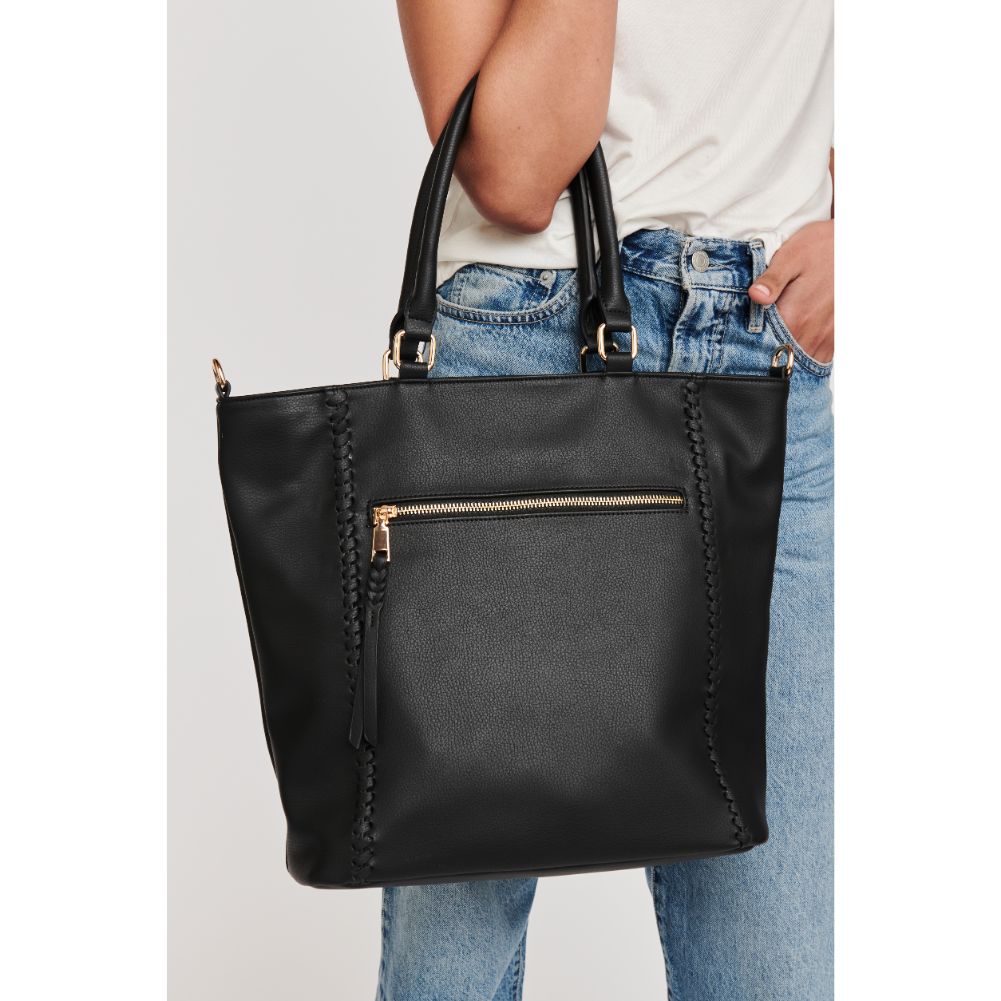 Woman wearing Black Moda Luxe Jenna Crossbody 842017127390 View 2 | Black