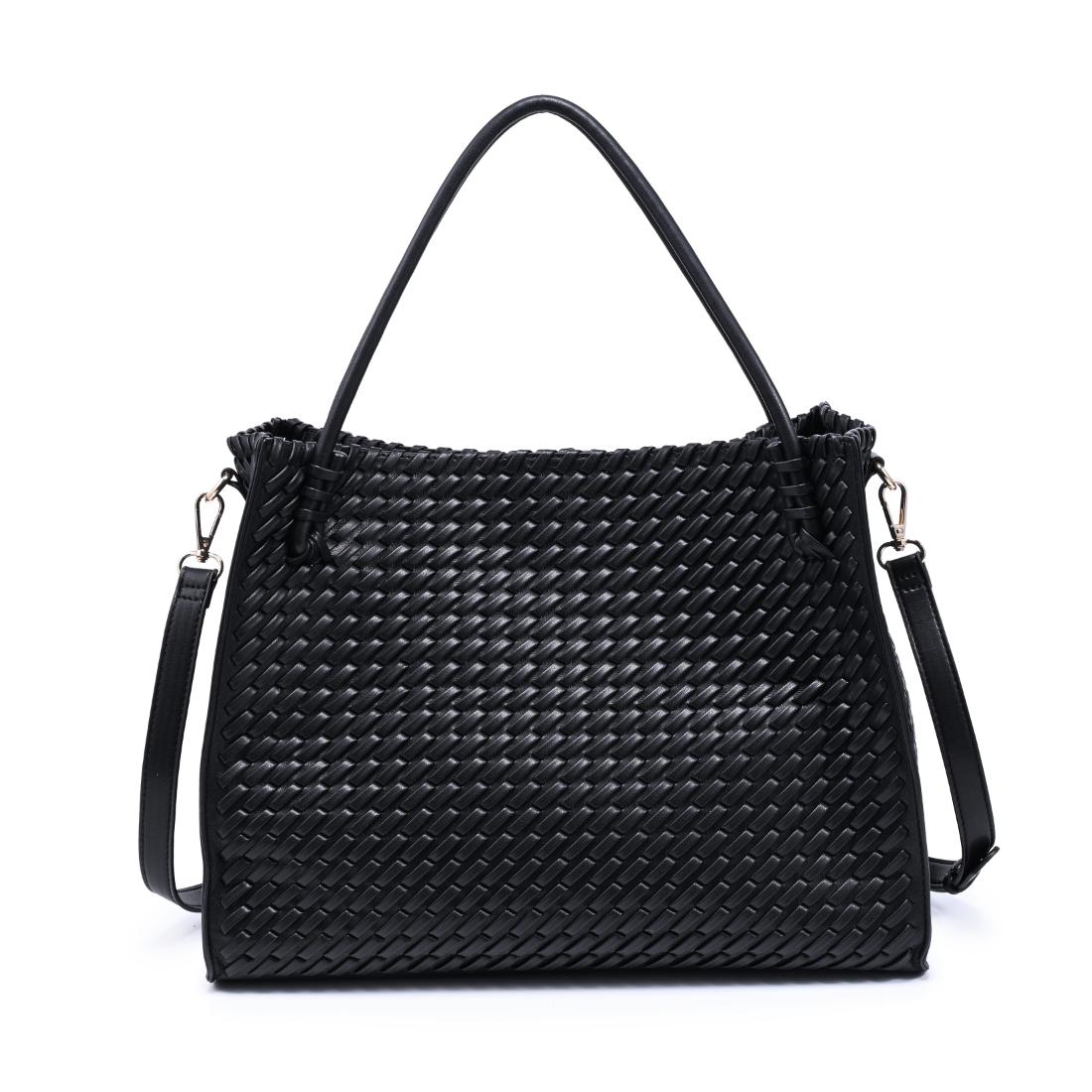 Woman wearing Black Moda Luxe Jackie Tote 842017140818 View 7 | Black