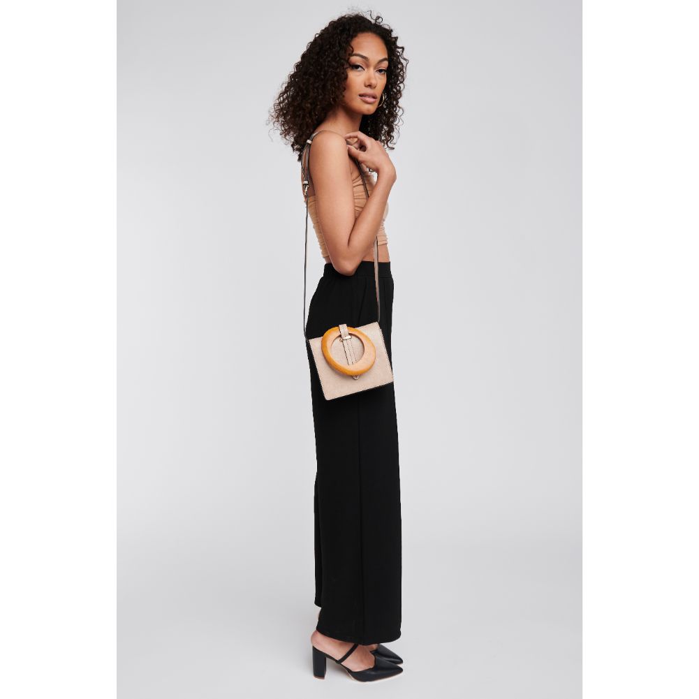 Woman wearing Nude Moda Luxe Callie Crossbody 842017123934 View 4 | Nude
