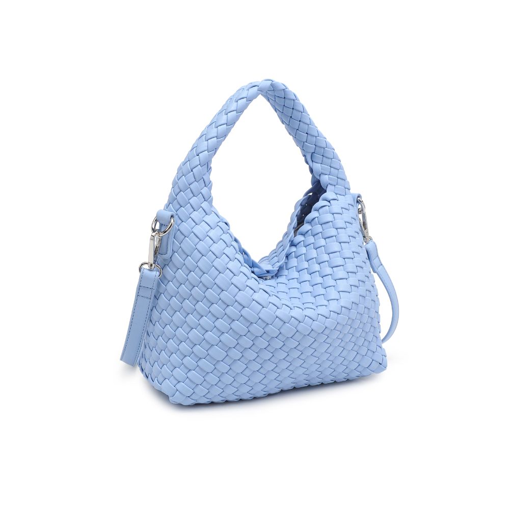 Woman wearing Sky Blue Moda Luxe Jessamine Crossbody 842017132950 View 6 | Sky Blue