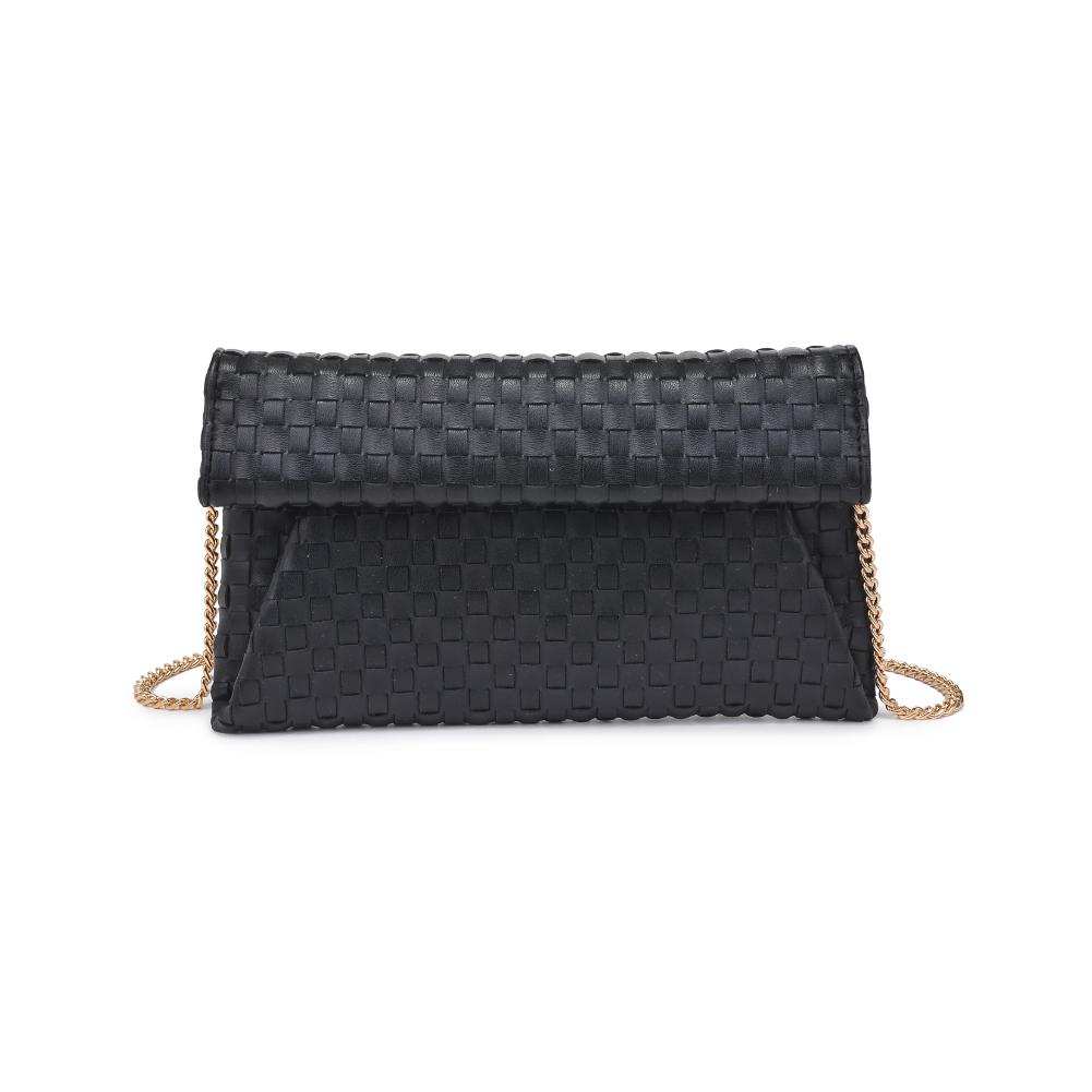 Woman wearing Black Moda Luxe Priscilla Clutch 842017136538 View 5 | Black