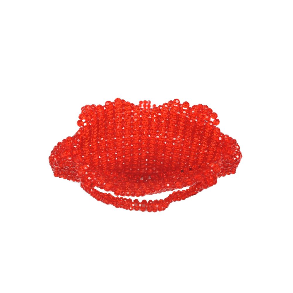 Woman wearing Red Moda Luxe Valeria Evening Bag 842017133940 View 9 | Red
