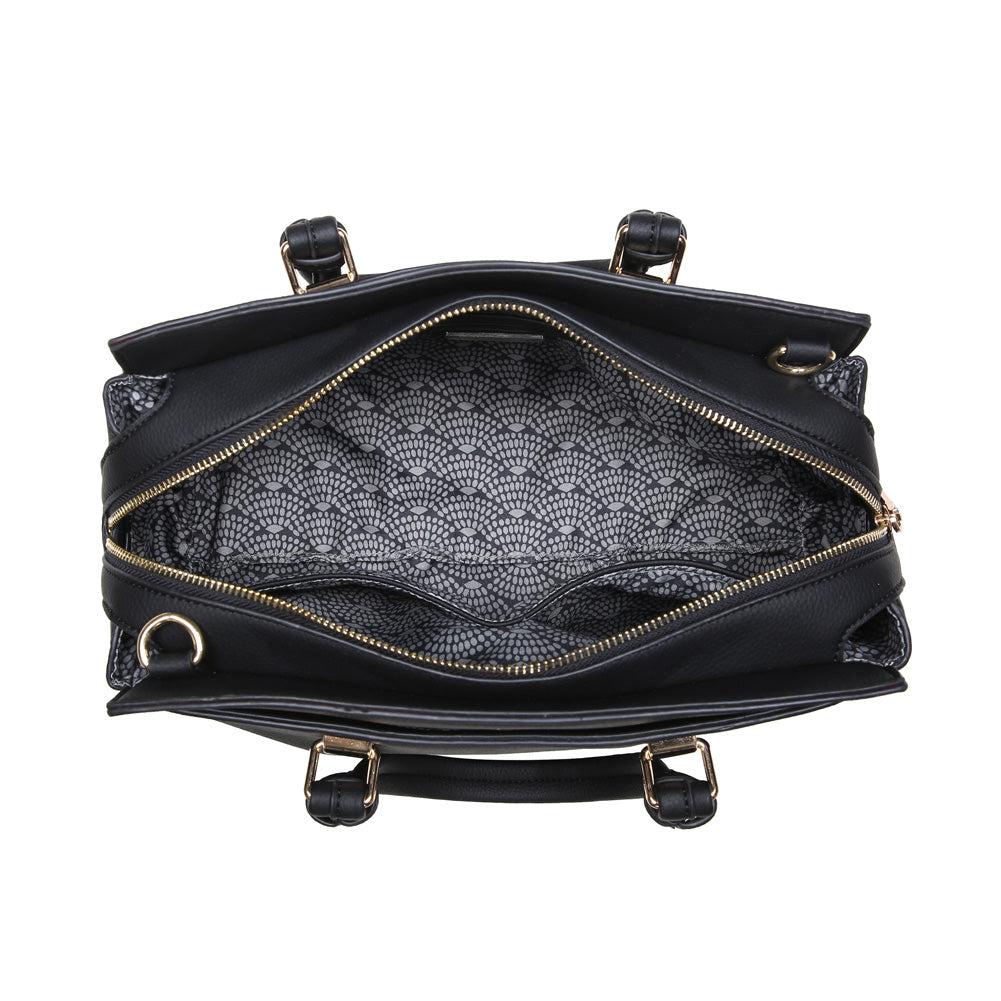Product Image of Moda Luxe Boston Satchel 842017115694 View 4 | Black