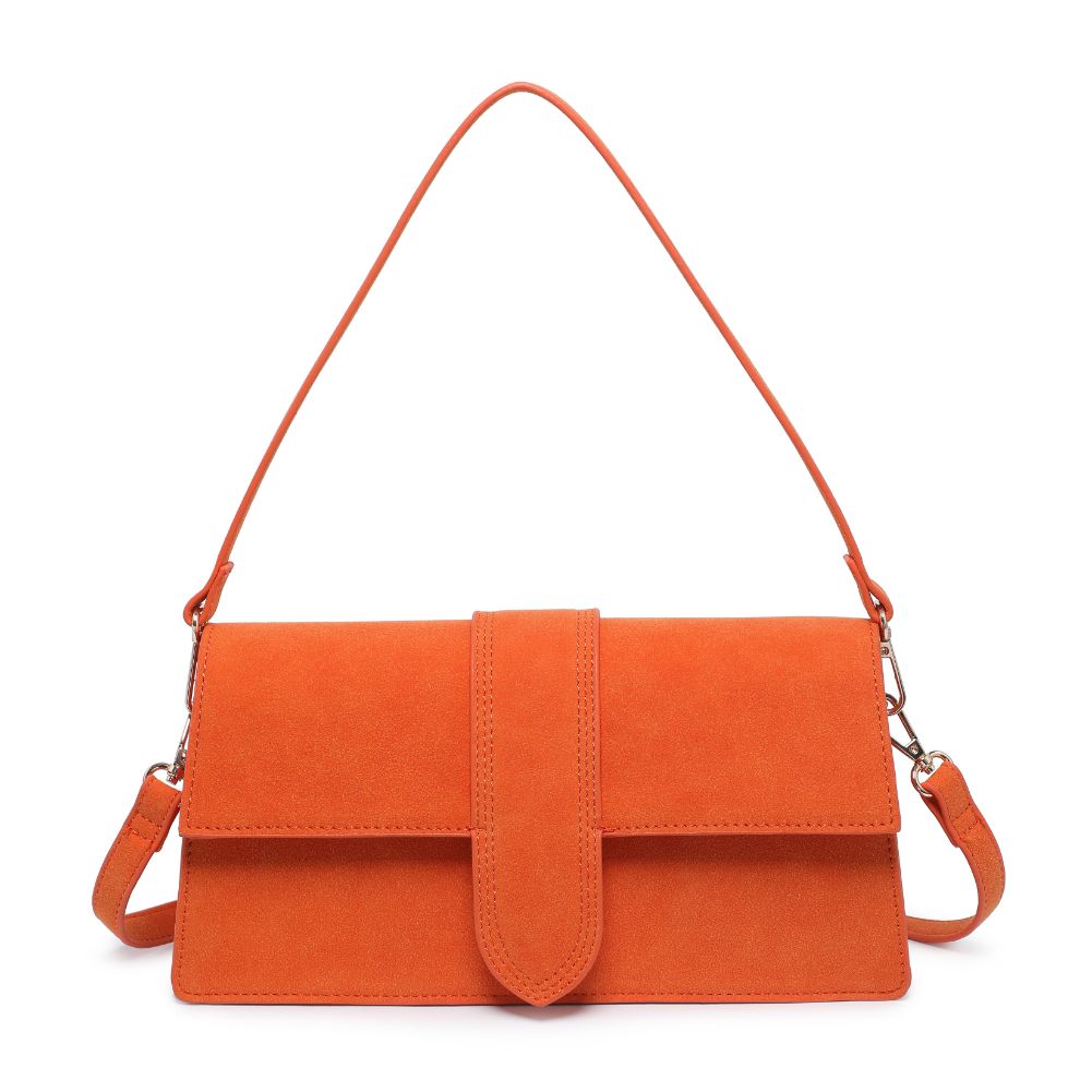 Product Image of Moda Luxe Violet - Suede Crossbody 842017130734 View 5 | Orange