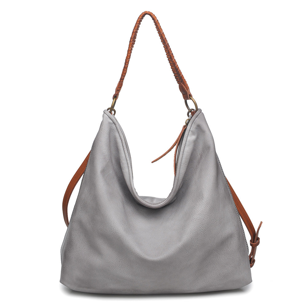 Product Image of Moda Luxe Alexa Hobo 842017113645 View 3 | Grey
