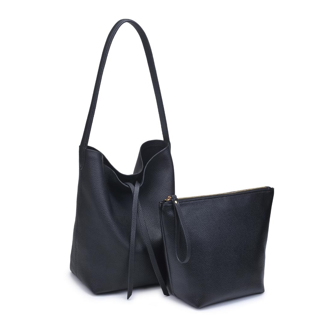 Woman wearing Black Moda Luxe Odette Bucket 842017138969 View 6 | Black