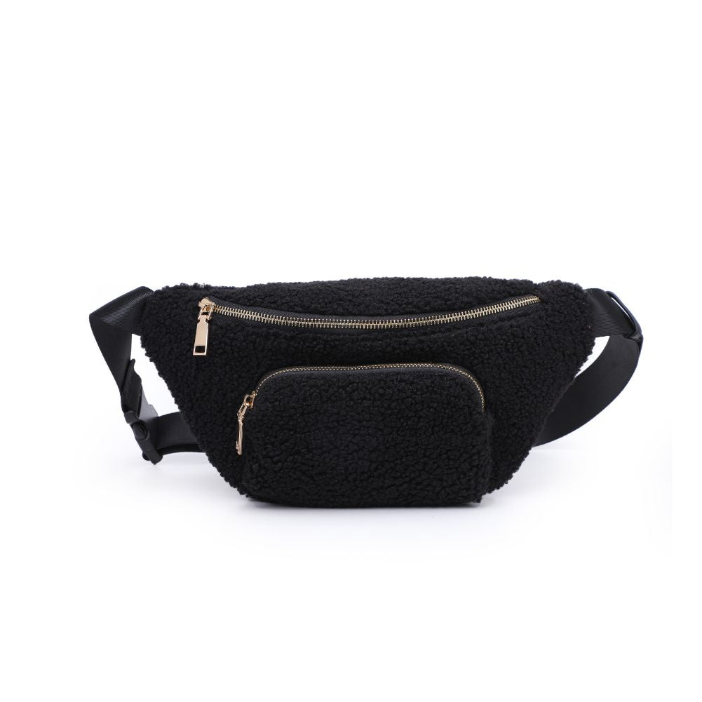 Woman wearing Black Moda Luxe Orson Belt Bag 842017134220 View 5 | Black