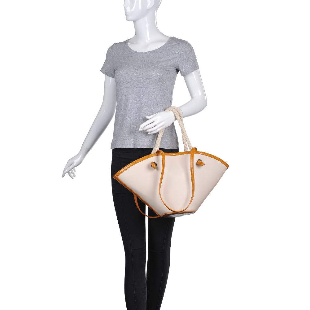 Product Image of Moda Luxe Milos Tote 842017123781 View 5 | Mustard