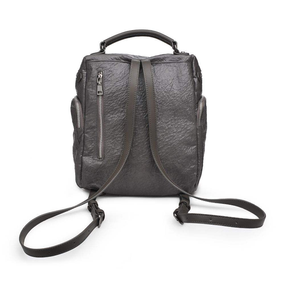 Product Image of Moda Luxe Sahara Backpack 842017122999 View 3 | Gunmetal