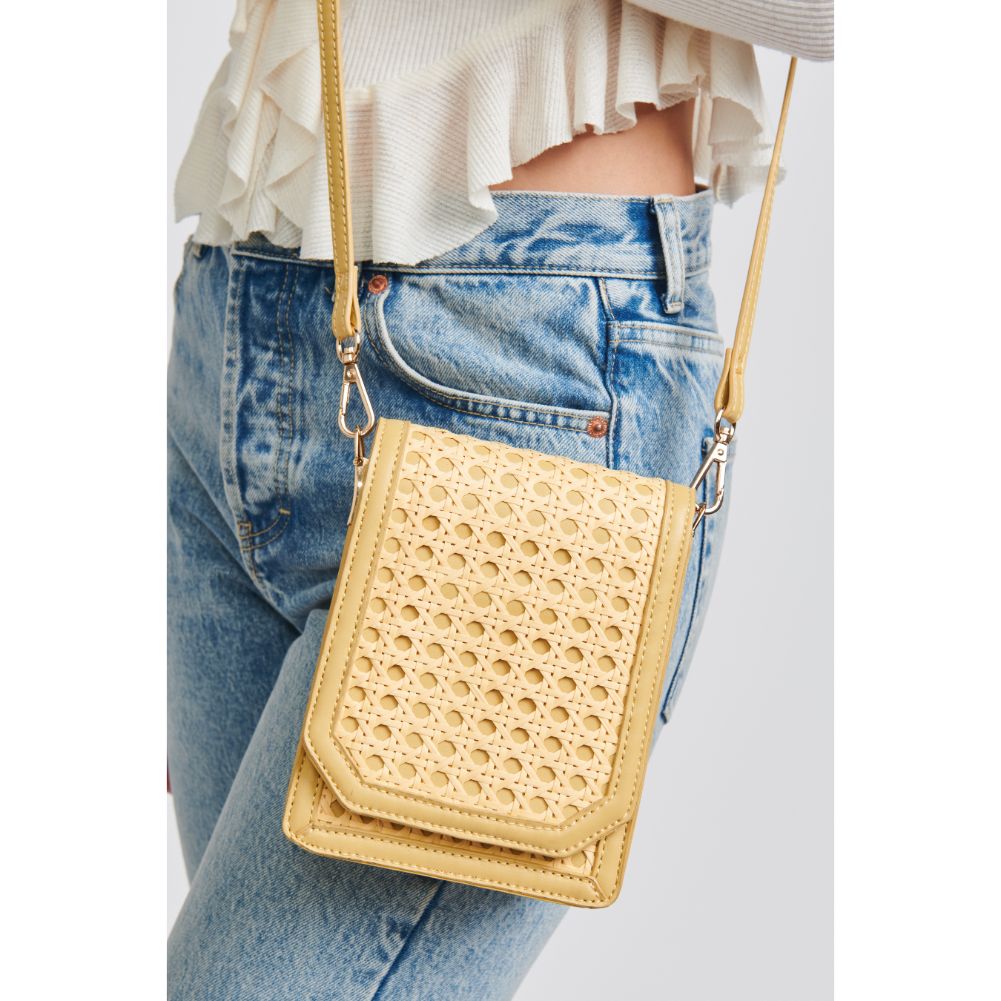 Woman wearing Blonde Moda Luxe Remi Crossbody 842017124153 View 4 | Blonde