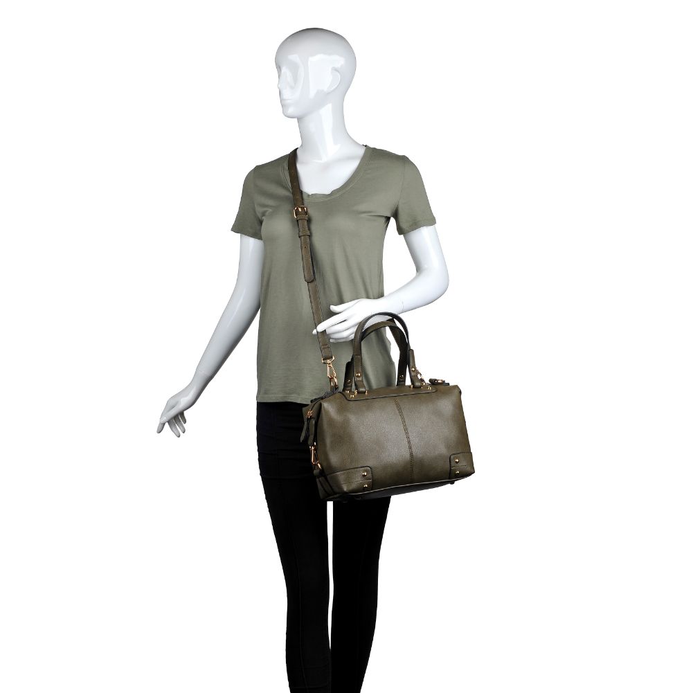 Product Image of Moda Luxe Broadway Patina Satchel 842017117339 View 5 | Tan