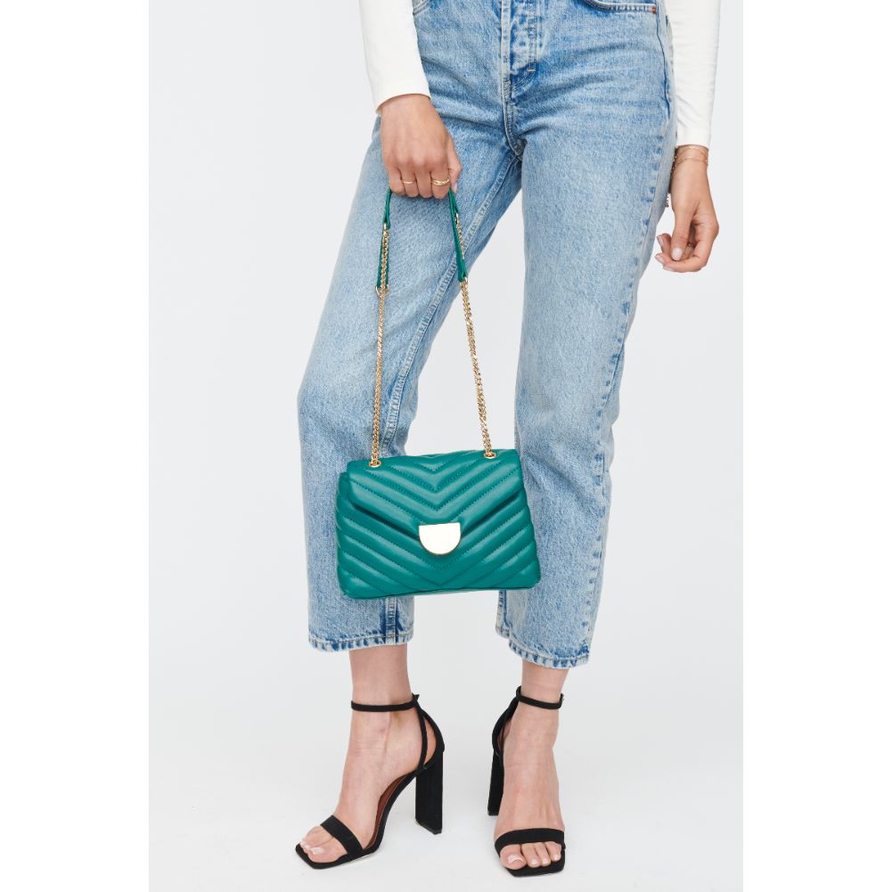 Woman wearing Emerald Sol and Selene Nora Crossbody 842017130482 View 2 | Emerald