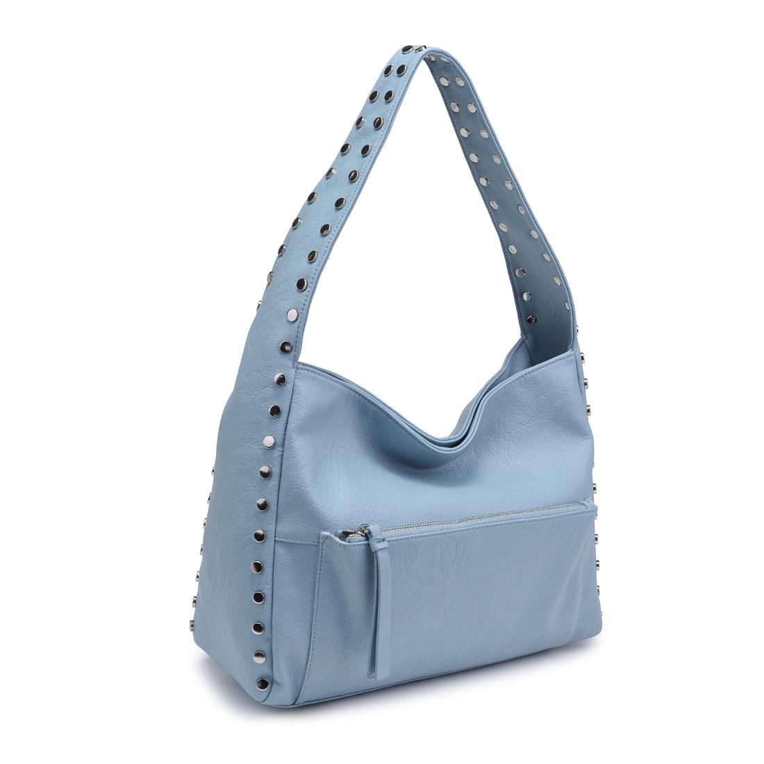 Woman wearing Ice Blue Moda Luxe Misty Hobo 842017137207 View 6 | Ice Blue