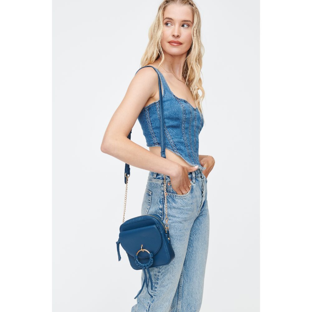 Woman wearing Denim Moda Luxe Addison Crossbody 842017130871 View 2 | Denim