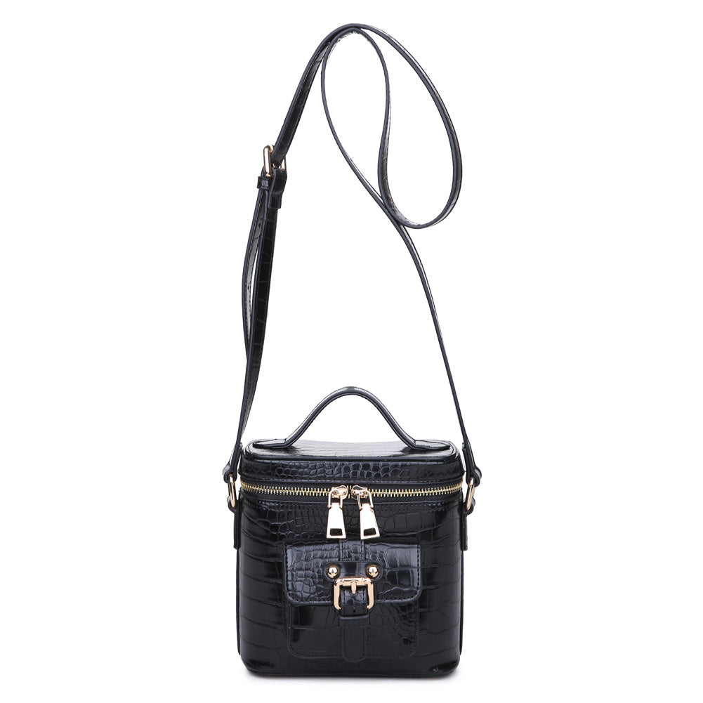 Product Image of Moda Luxe Voyage Croc Crossbody 842017115892 View 1 | Black