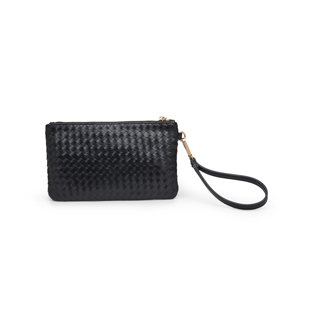 Product Image of Moda Luxe Olivia Woven Wristlet 842017117988 View 3 | Black