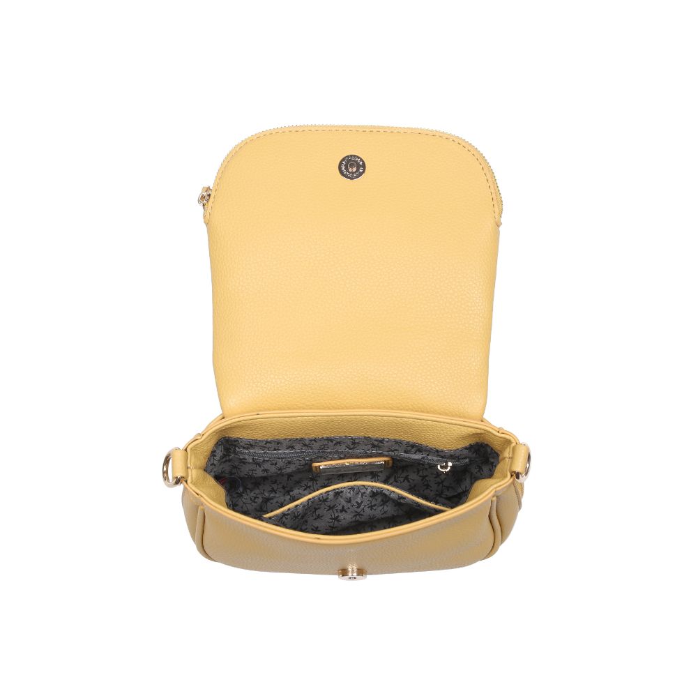 Woman wearing Mustard Moda Luxe Diva Crossbody 842017127499 View 9 | Mustard