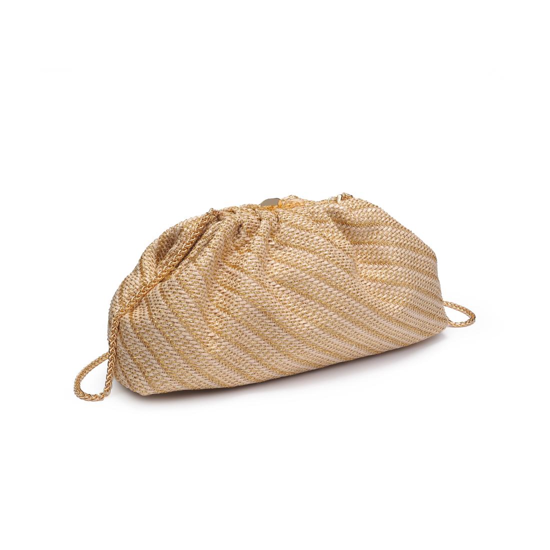 Woman wearing Natural Gold Moda Luxe Brisa Crossbody 842017137832 View 6 | Natural Gold