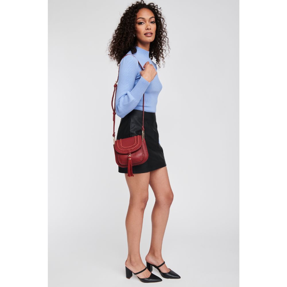 Woman wearing Sangria Moda Luxe Nola Crossbody 842017100591 View 3 | Sangria