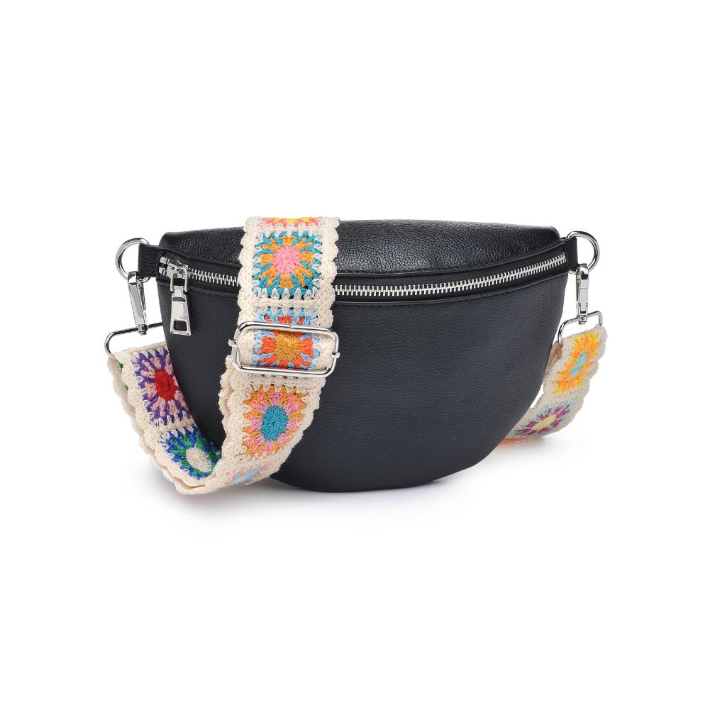 Woman wearing Black Moda Luxe Stylette Belt Bag 842017134763 View 5 | Black