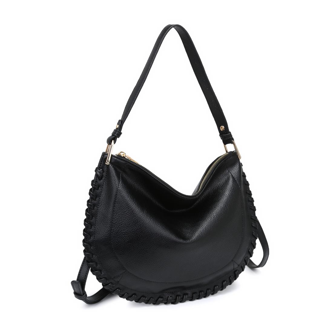 Woman wearing Black Moda Luxe Lita Hobo 842017141068 View 6 | Black