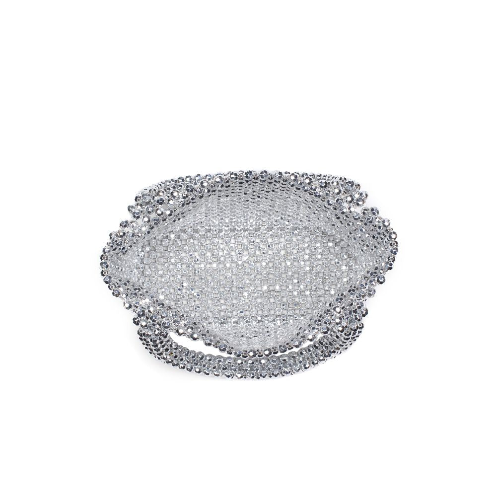 Woman wearing Silver Moda Luxe Donna Evening Bag 842017133094 View 9 | Silver