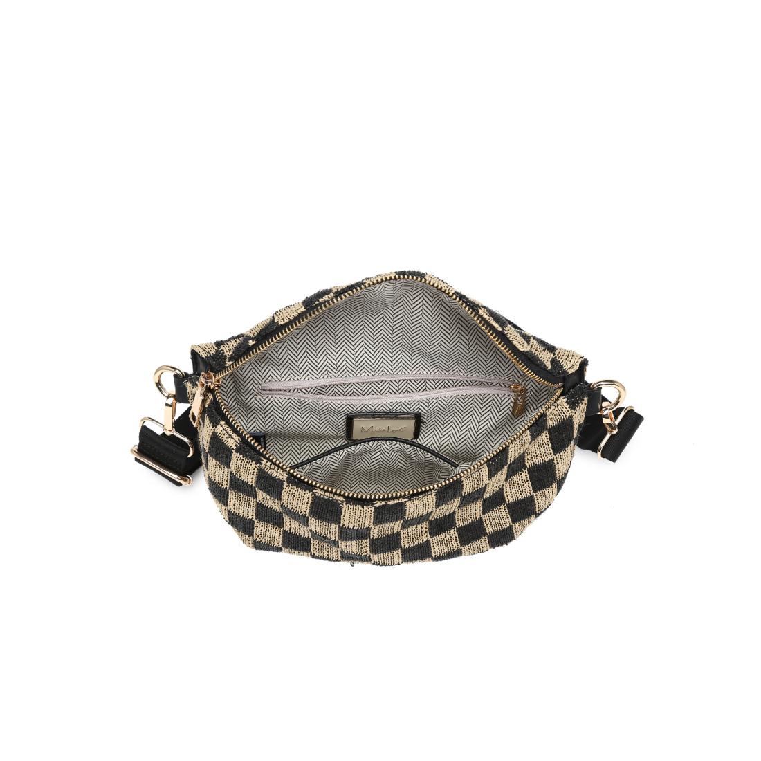 Moda Luxe Gizelle - Large Checker Belt Bag 842017141044 View 8 | Black Natural