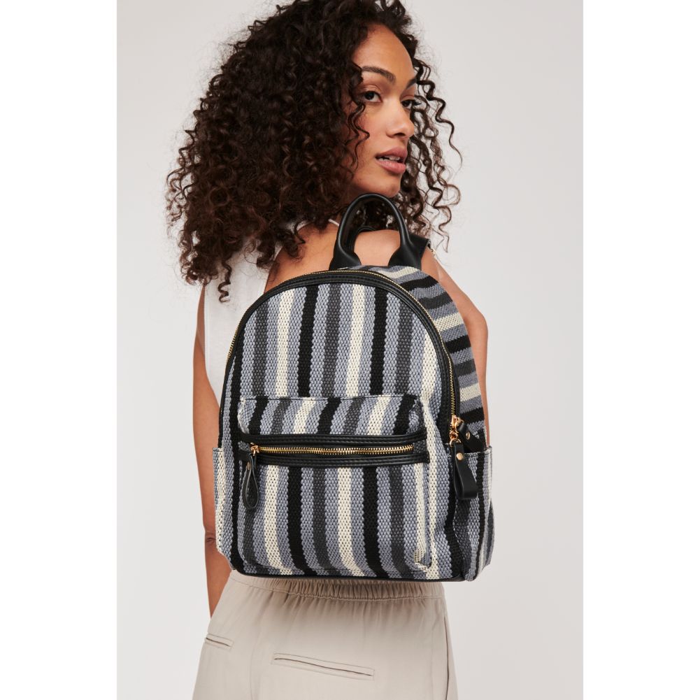 Woman wearing Denim Sol and Selene Trent Backpack 842017124443 View 2 | Denim