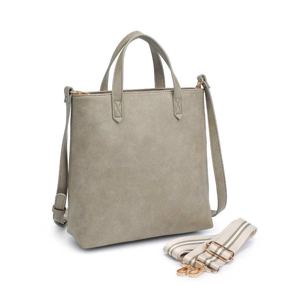 Woman wearing Sage Moda Luxe Selena Mini Tote 842017126836 View 6 | Sage