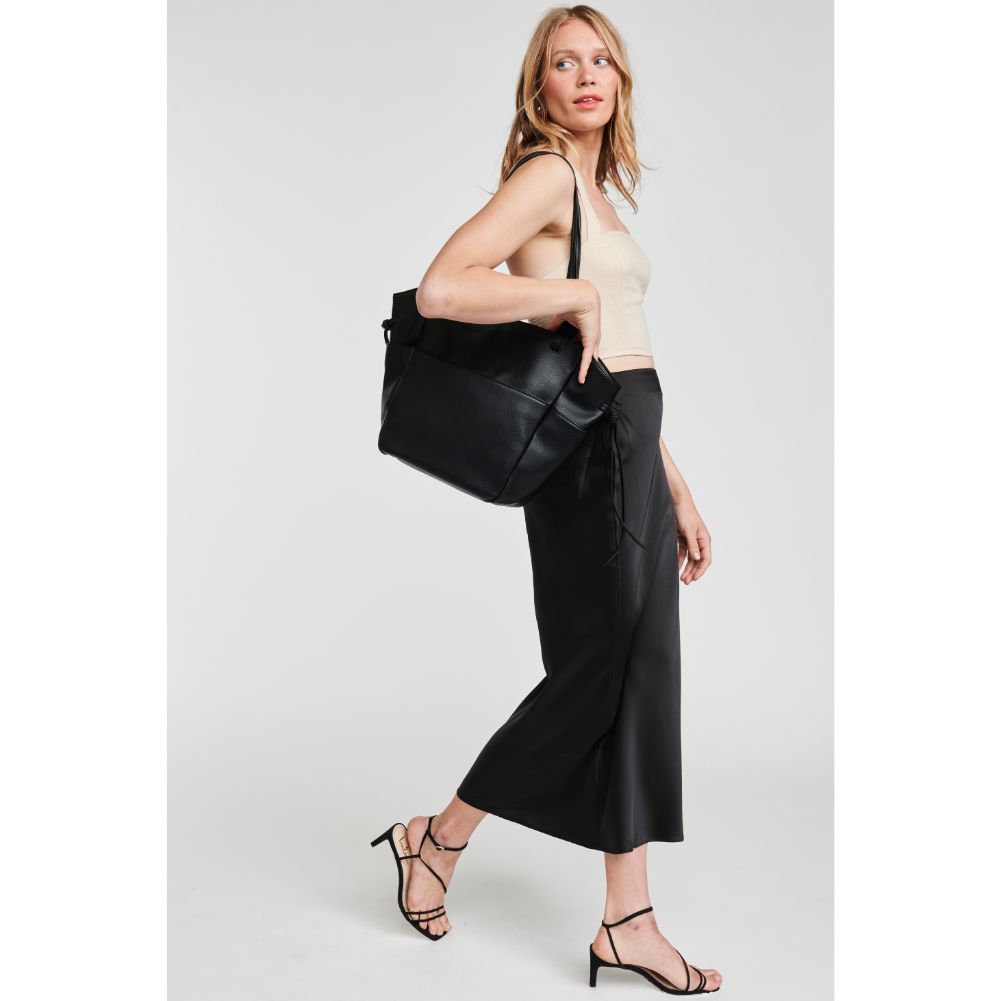 Woman wearing Black Moda Luxe Chloe Hobo 842017126874 View 3 | Black